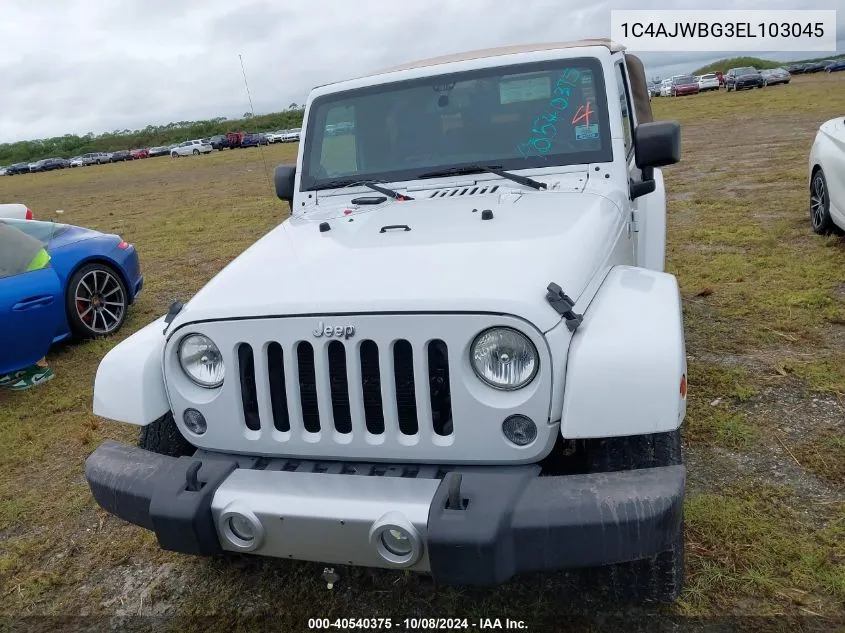 2014 Jeep Wrangler Sahara VIN: 1C4AJWBG3EL103045 Lot: 40540375