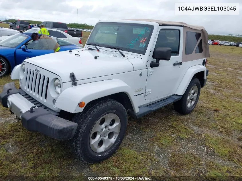 2014 Jeep Wrangler Sahara VIN: 1C4AJWBG3EL103045 Lot: 40540375