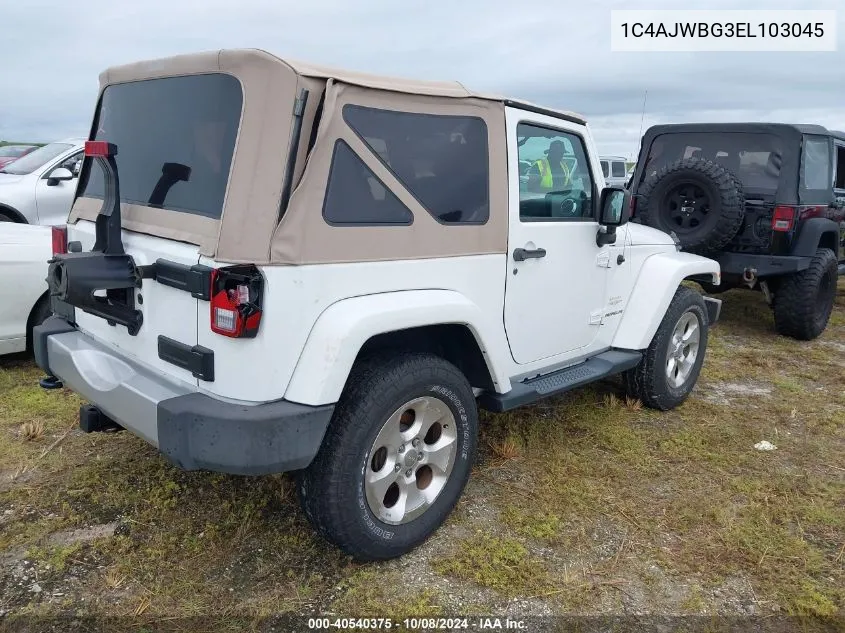 2014 Jeep Wrangler Sahara VIN: 1C4AJWBG3EL103045 Lot: 40540375