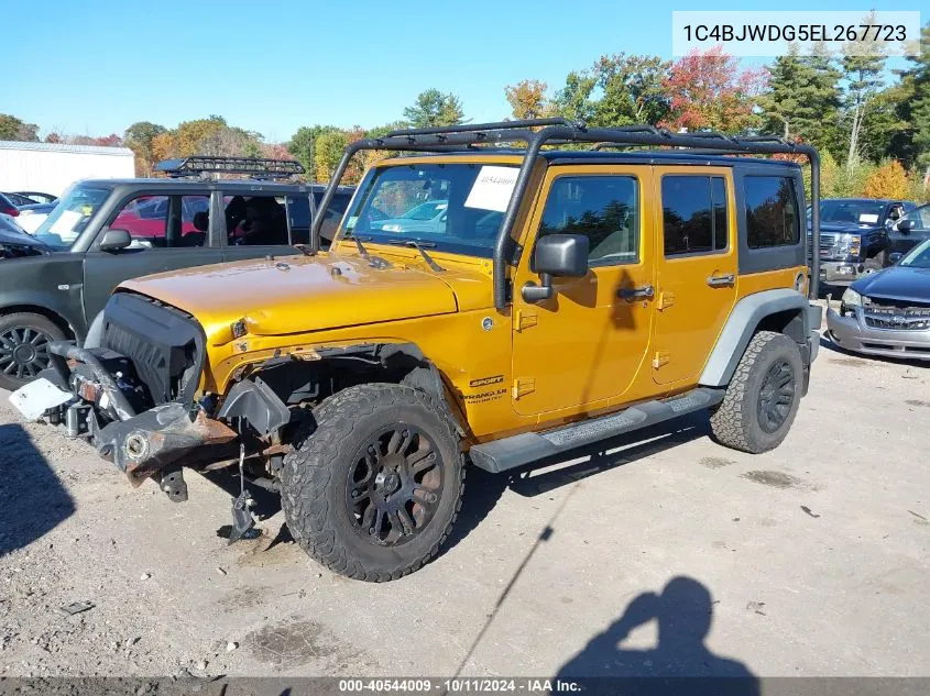 2014 Jeep Wrangler Unlimited Sport VIN: 1C4BJWDG5EL267723 Lot: 40544009