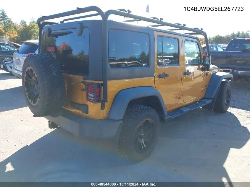 2014 Jeep Wrangler Unlimited Sport VIN: 1C4BJWDG5EL267723 Lot: 40544009