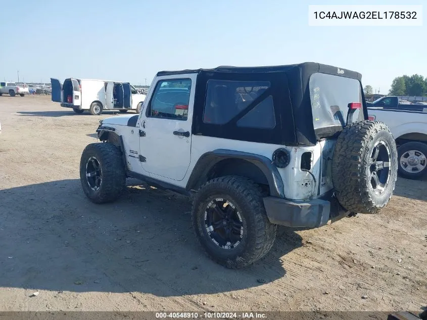 2014 Jeep Wrangler Sport VIN: 1C4AJWAG2EL178532 Lot: 40548910