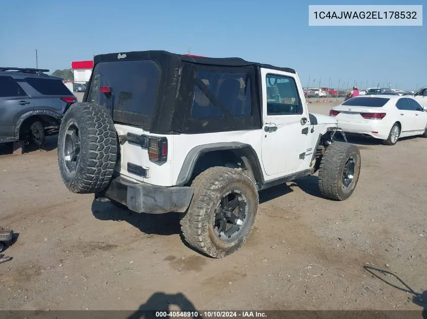 2014 Jeep Wrangler Sport VIN: 1C4AJWAG2EL178532 Lot: 40548910