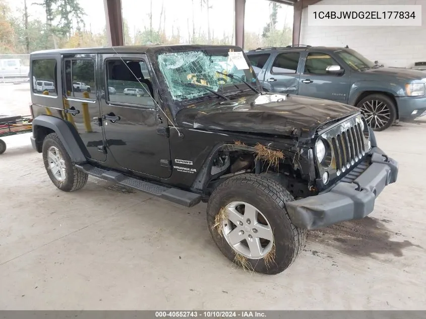 2014 Jeep Wrangler Unlimited Sport VIN: 1C4BJWDG2EL177834 Lot: 40552743