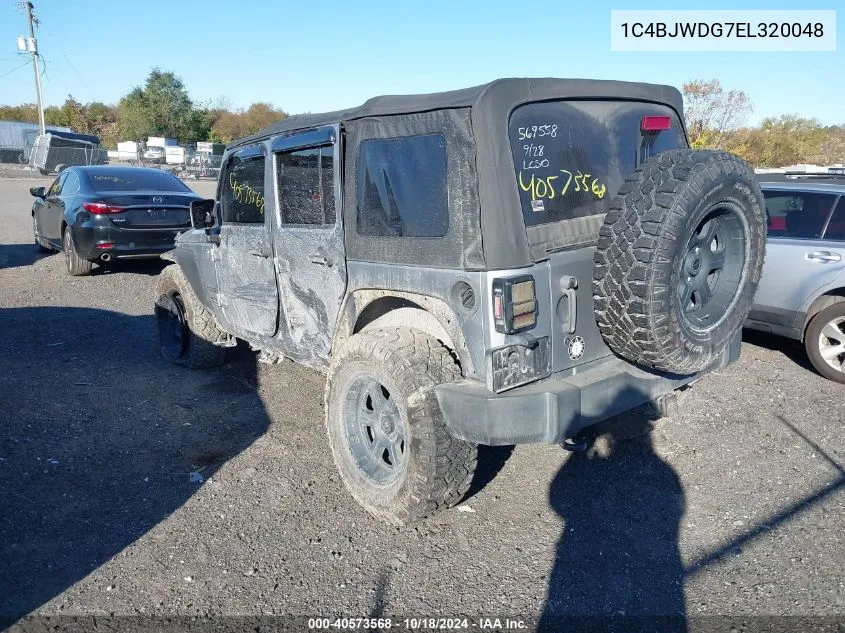 2014 Jeep Wrangler Unlimited Sport VIN: 1C4BJWDG7EL320048 Lot: 40573568