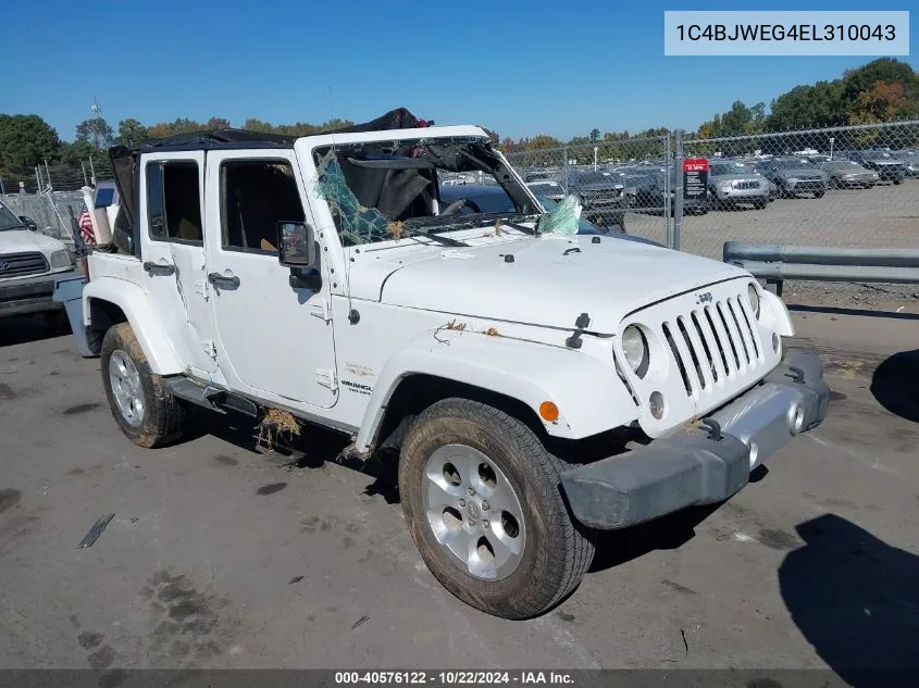 2014 Jeep Wrangler Unlimited Sahara VIN: 1C4BJWEG4EL310043 Lot: 40576122