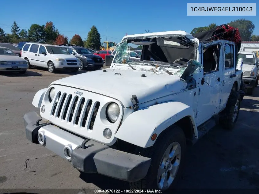 2014 Jeep Wrangler Unlimited Sahara VIN: 1C4BJWEG4EL310043 Lot: 40576122