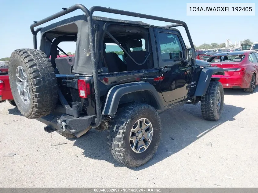 2014 Jeep Wrangler Sport VIN: 1C4AJWAGXEL192405 Lot: 40582097