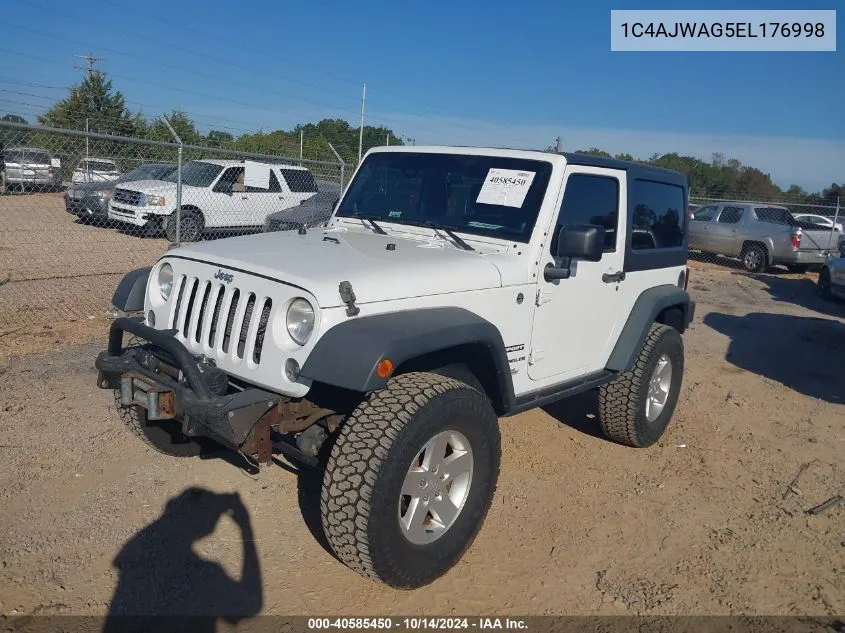 2014 Jeep Wrangler Sport VIN: 1C4AJWAG5EL176998 Lot: 40585450