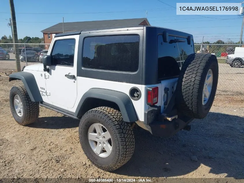 2014 Jeep Wrangler Sport VIN: 1C4AJWAG5EL176998 Lot: 40585450