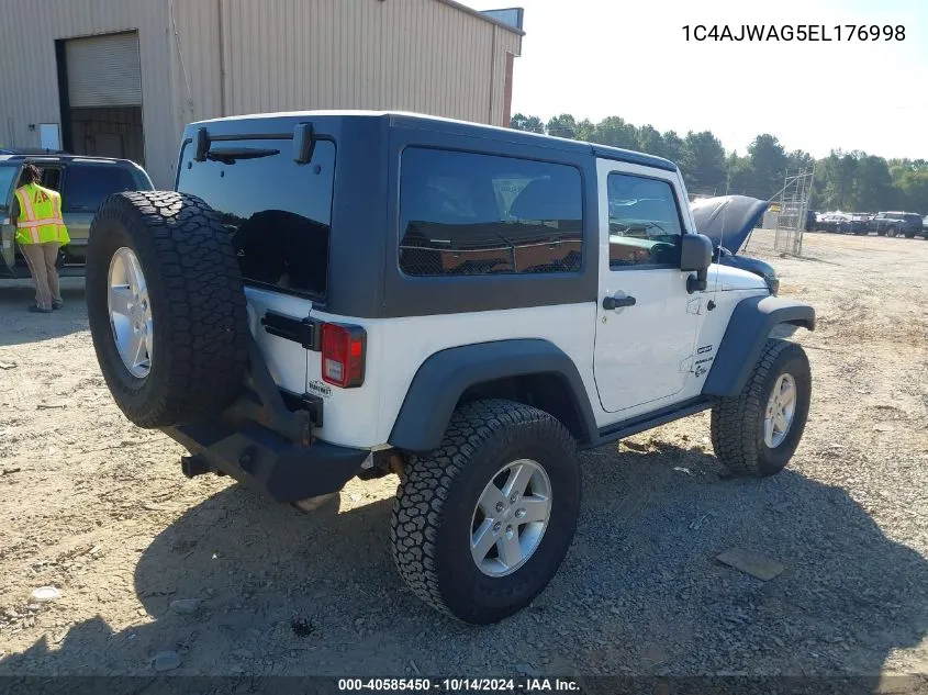 2014 Jeep Wrangler Sport VIN: 1C4AJWAG5EL176998 Lot: 40585450