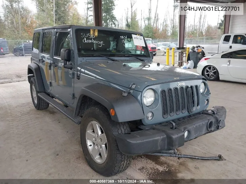 2014 Jeep Wrangler Unlimited Sport VIN: 1C4HJWDG1EL227701 Lot: 40587369