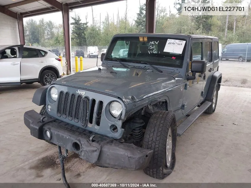 2014 Jeep Wrangler Unlimited Sport VIN: 1C4HJWDG1EL227701 Lot: 40587369