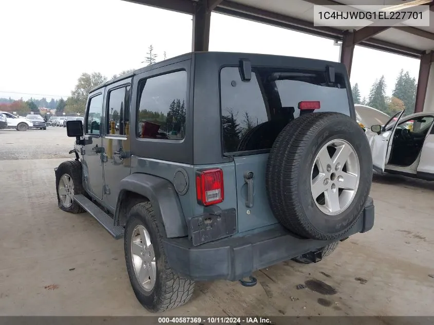 2014 Jeep Wrangler Unlimited Sport VIN: 1C4HJWDG1EL227701 Lot: 40587369