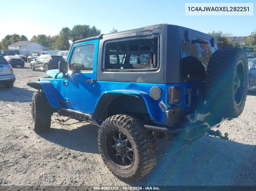 2014 Jeep Wrangler Willys Wheeler VIN: 1C4AJWAGXEL282251 Lot: 40603303