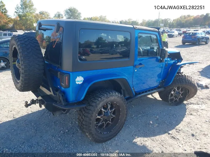 2014 Jeep Wrangler Willys Wheeler VIN: 1C4AJWAGXEL282251 Lot: 40603303