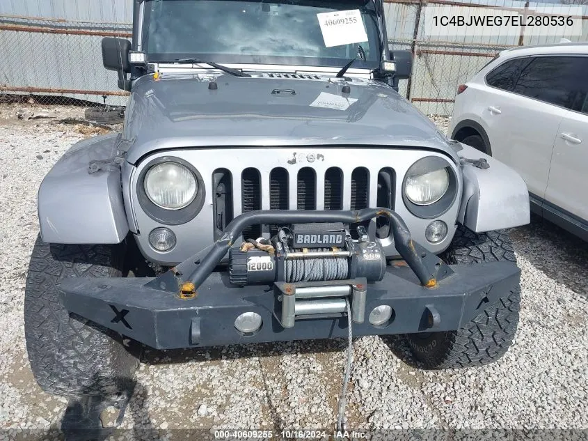 2014 Jeep Wrangler Unlimited Sahara VIN: 1C4BJWEG7EL280536 Lot: 40609255