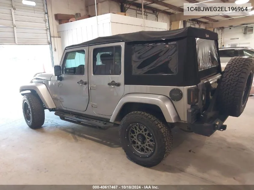 2014 Jeep Wrangler Unlimited Sahara VIN: 1C4BJWEG2EL196964 Lot: 40617467