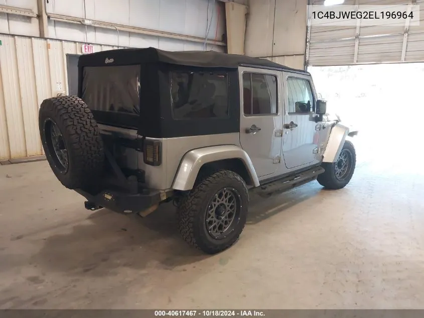 2014 Jeep Wrangler Unlimited Sahara VIN: 1C4BJWEG2EL196964 Lot: 40617467