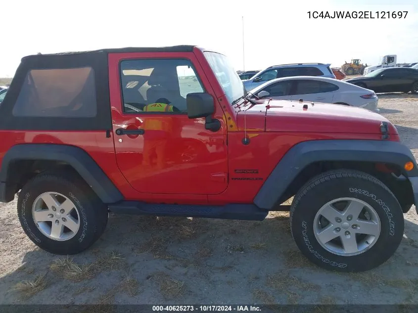 2014 Jeep Wrangler Sport VIN: 1C4AJWAG2EL121697 Lot: 40625273