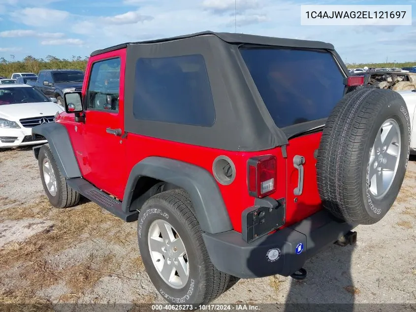 2014 Jeep Wrangler Sport VIN: 1C4AJWAG2EL121697 Lot: 40625273