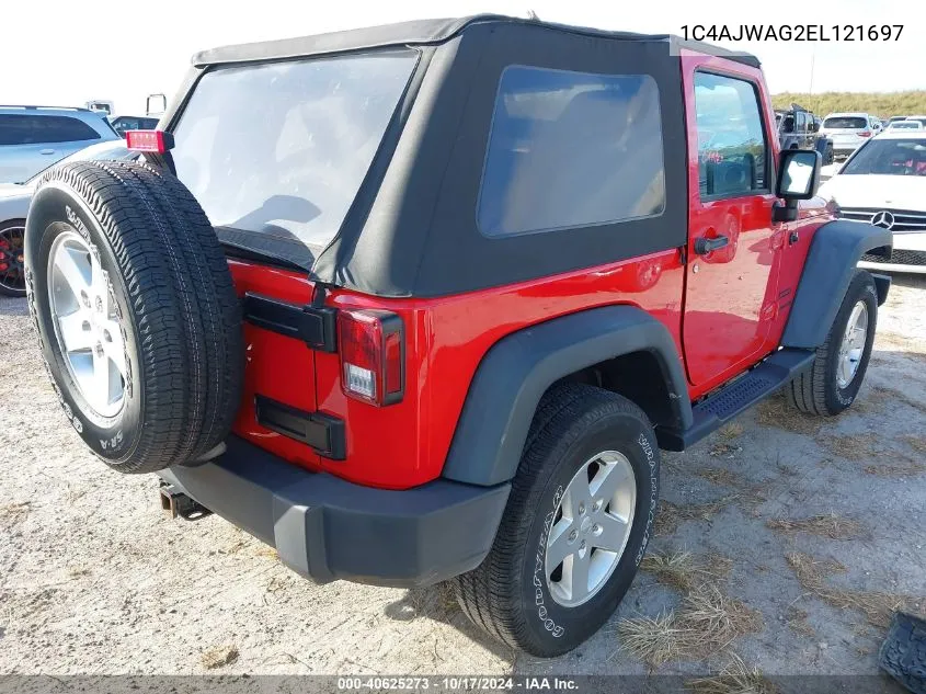 2014 Jeep Wrangler Sport VIN: 1C4AJWAG2EL121697 Lot: 40625273