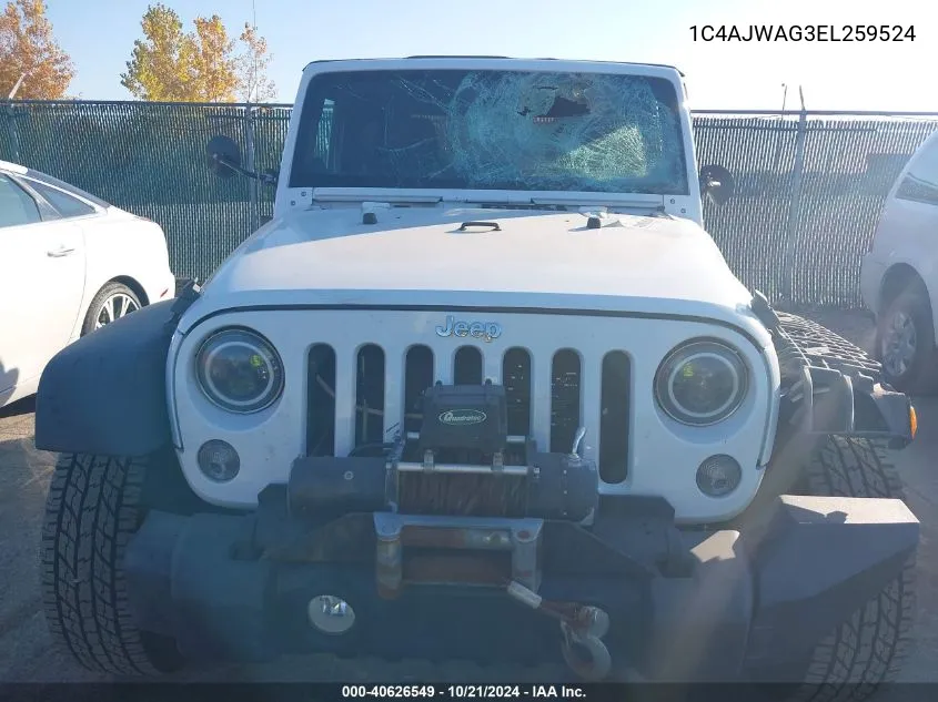 2014 Jeep Wrangler Sport VIN: 1C4AJWAG3EL259524 Lot: 40626549