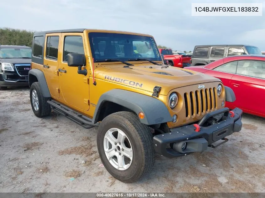 2014 Jeep Wrangler Unlimited Rubicon X VIN: 1C4BJWFGXEL183832 Lot: 40627615