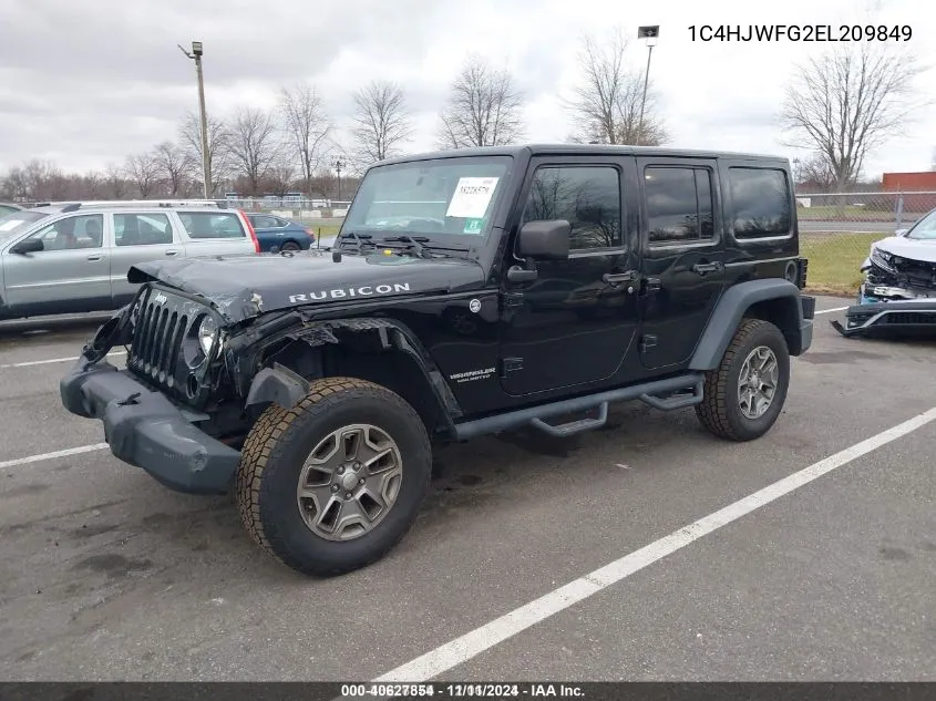 2014 Jeep Wrangler Unlimited Rubicon VIN: 1C4HJWFG2EL209849 Lot: 40627854