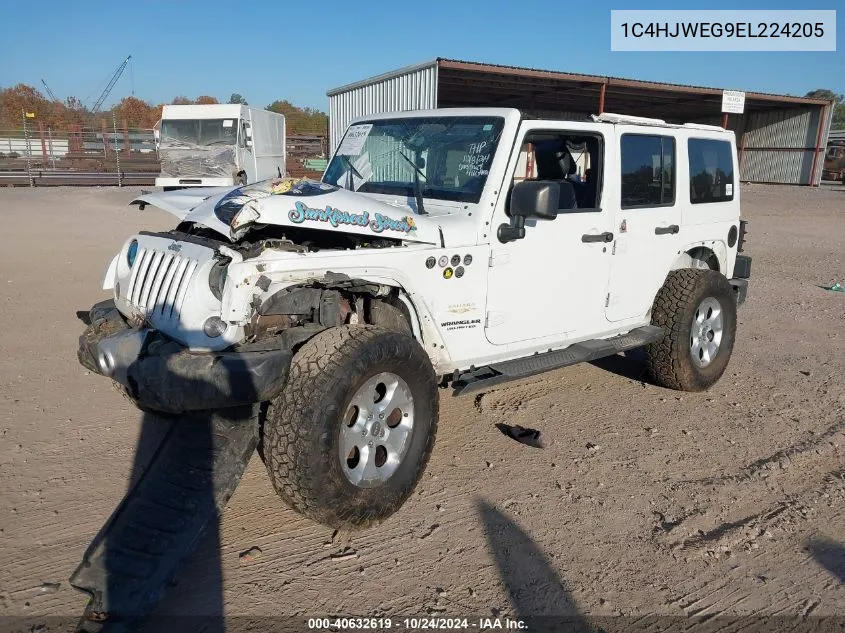 2014 Jeep Wrangler Unlimited Sahara VIN: 1C4HJWEG9EL224205 Lot: 40632619