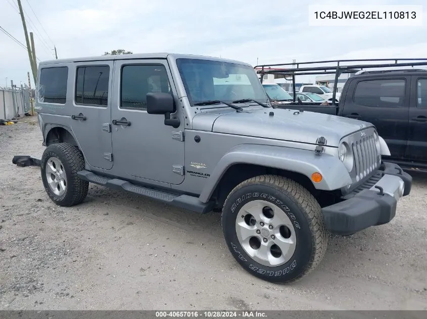 2014 Jeep Wrangler Unlimited Sahara VIN: 1C4BJWEG2EL110813 Lot: 40657016