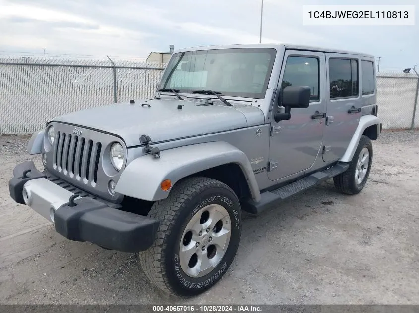 2014 Jeep Wrangler Unlimited Sahara VIN: 1C4BJWEG2EL110813 Lot: 40657016