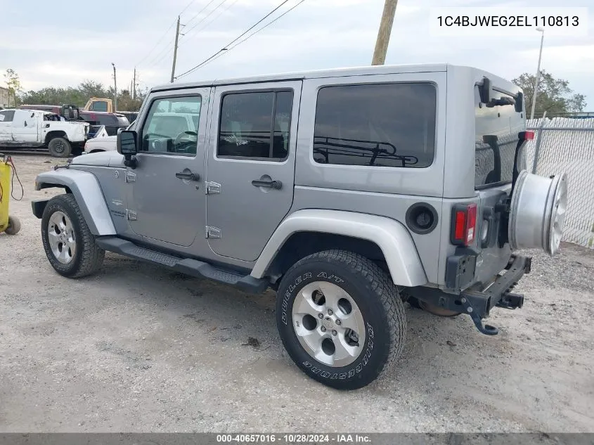 2014 Jeep Wrangler Unlimited Sahara VIN: 1C4BJWEG2EL110813 Lot: 40657016