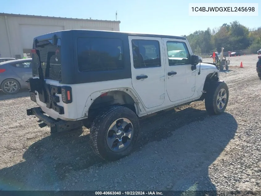 2014 Jeep Wrangler Unlimited Willys Wheeler VIN: 1C4BJWDGXEL245698 Lot: 40663040