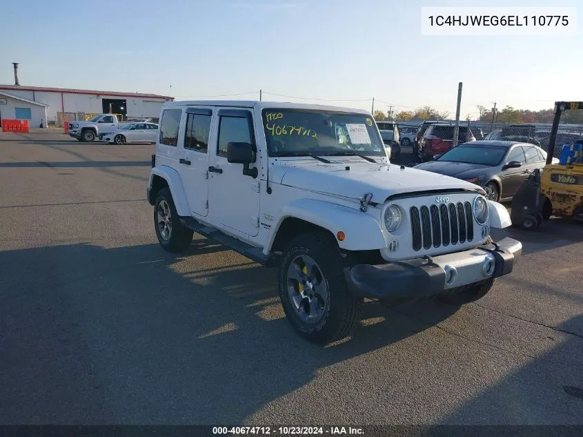 2014 Jeep Wrangler Unlimited Sahara VIN: 1C4HJWEG6EL110775 Lot: 40674712