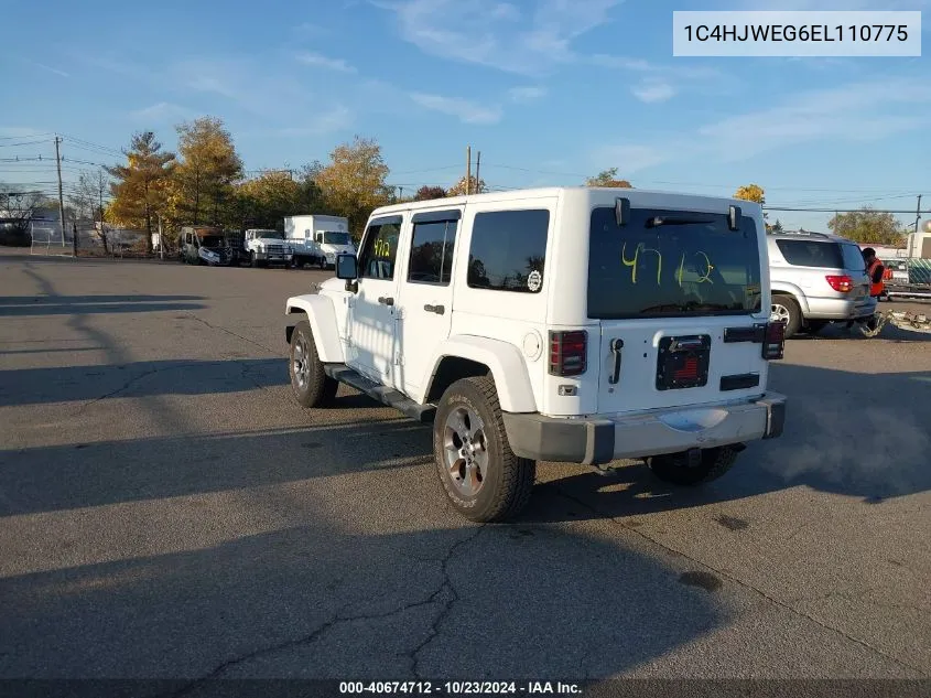 2014 Jeep Wrangler Unlimited Sahara VIN: 1C4HJWEG6EL110775 Lot: 40674712