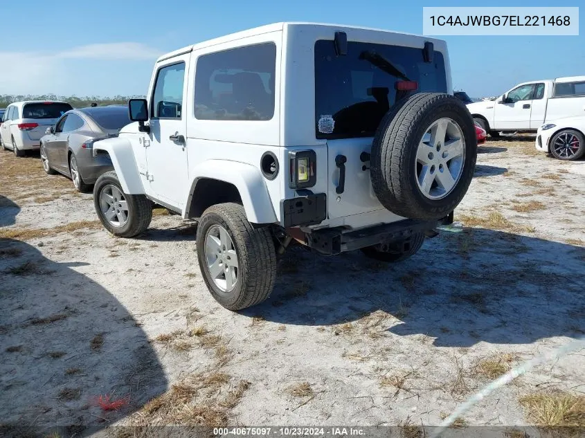 2014 Jeep Wrangler Sahara VIN: 1C4AJWBG7EL221468 Lot: 40675097