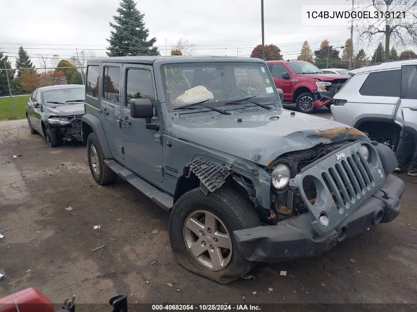 2014 Jeep Wrangler Unlimited Sport VIN: 1C4BJWDG0EL313121 Lot: 40682054