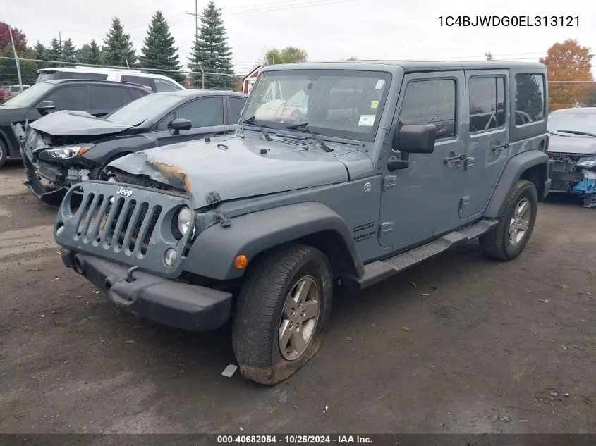 2014 Jeep Wrangler Unlimited Sport VIN: 1C4BJWDG0EL313121 Lot: 40682054