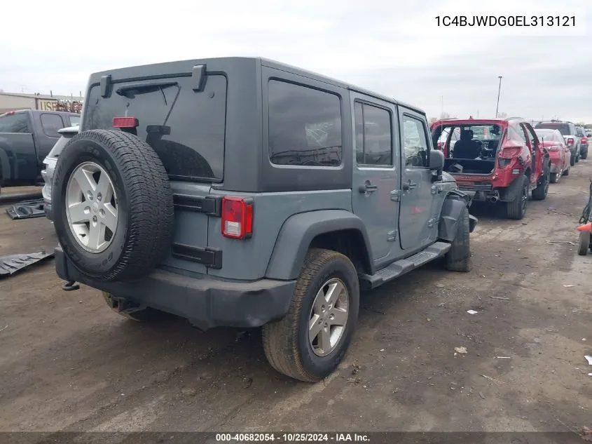 2014 Jeep Wrangler Unlimited Sport VIN: 1C4BJWDG0EL313121 Lot: 40682054