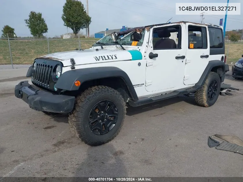 2014 Jeep Wrangler Unlimited Willys Wheeler VIN: 1C4BJWDG1EL327271 Lot: 40701704