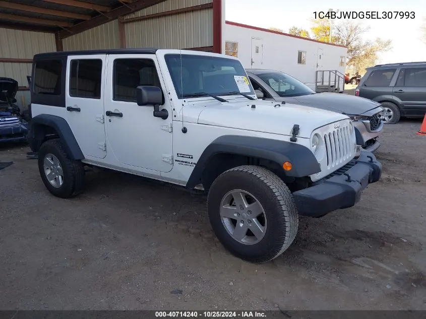 2014 Jeep Wrangler Unlimited Sport VIN: 1C4BJWDG5EL307993 Lot: 40714240