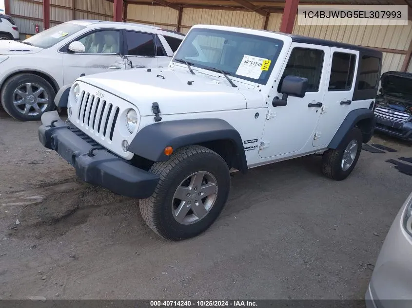 2014 Jeep Wrangler Unlimited Sport VIN: 1C4BJWDG5EL307993 Lot: 40714240