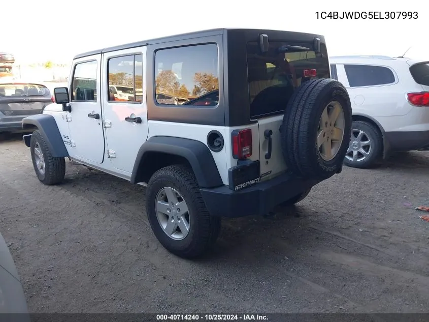 2014 Jeep Wrangler Unlimited Sport VIN: 1C4BJWDG5EL307993 Lot: 40714240