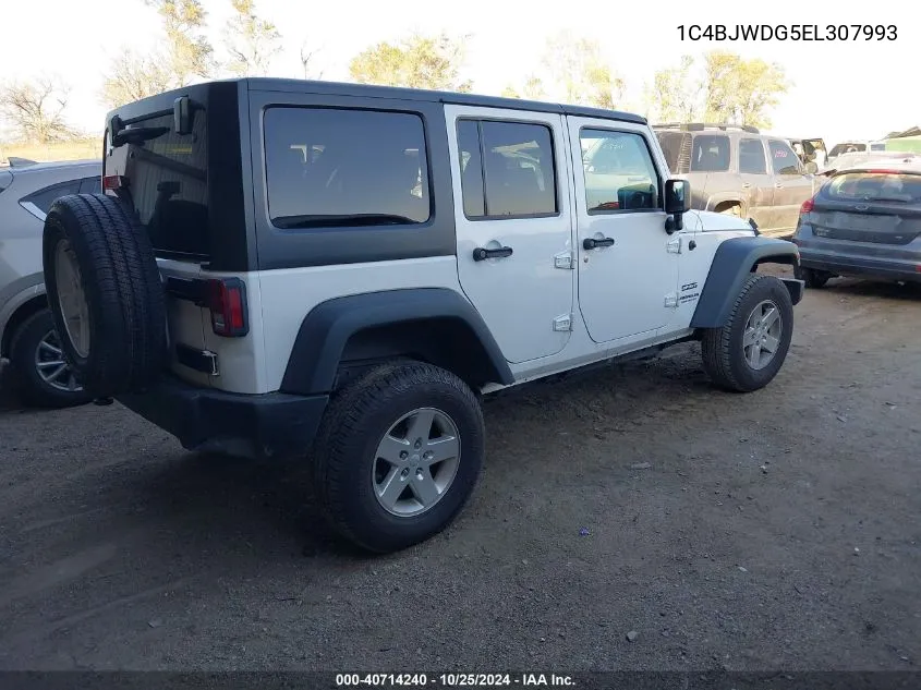 2014 Jeep Wrangler Unlimited Sport VIN: 1C4BJWDG5EL307993 Lot: 40714240