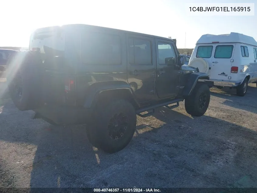 2014 Jeep Wrangler Unlimited Rubicon VIN: 1C4BJWFG1EL165915 Lot: 40746357