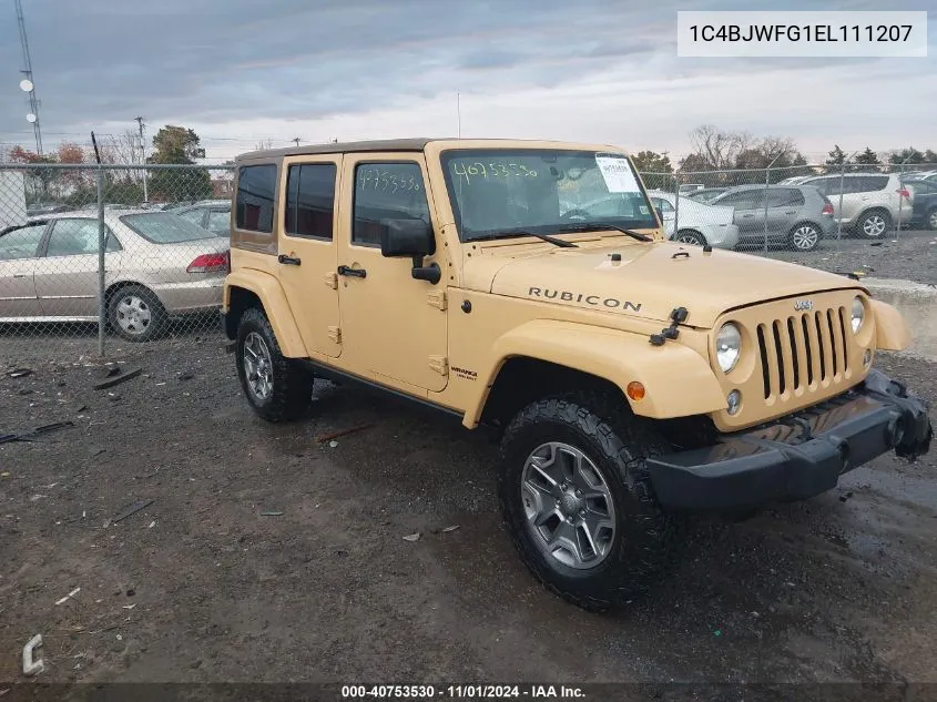 2014 Jeep Wrangler Unlimited Rubicon VIN: 1C4BJWFG1EL111207 Lot: 40753530