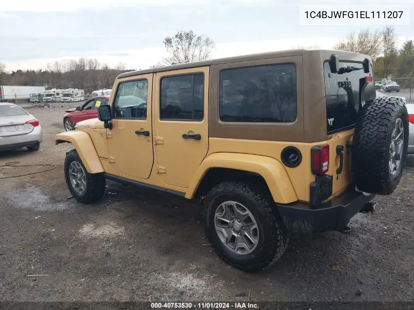 2014 Jeep Wrangler Unlimited Rubicon VIN: 1C4BJWFG1EL111207 Lot: 40753530