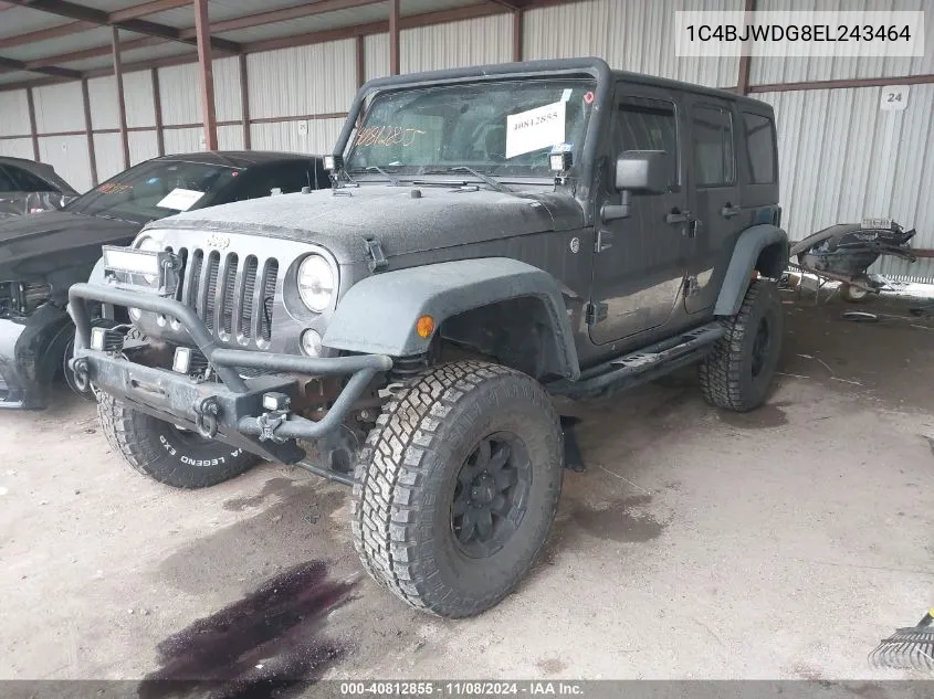 2014 Jeep Wrangler Unlimited Sport VIN: 1C4BJWDG8EL243464 Lot: 40812855