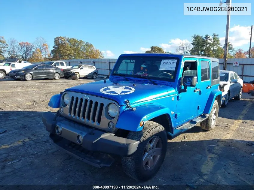 2014 Jeep Wrangler Unlimited Freedom Edition VIN: 1C4BJWDG2EL200321 Lot: 40897198